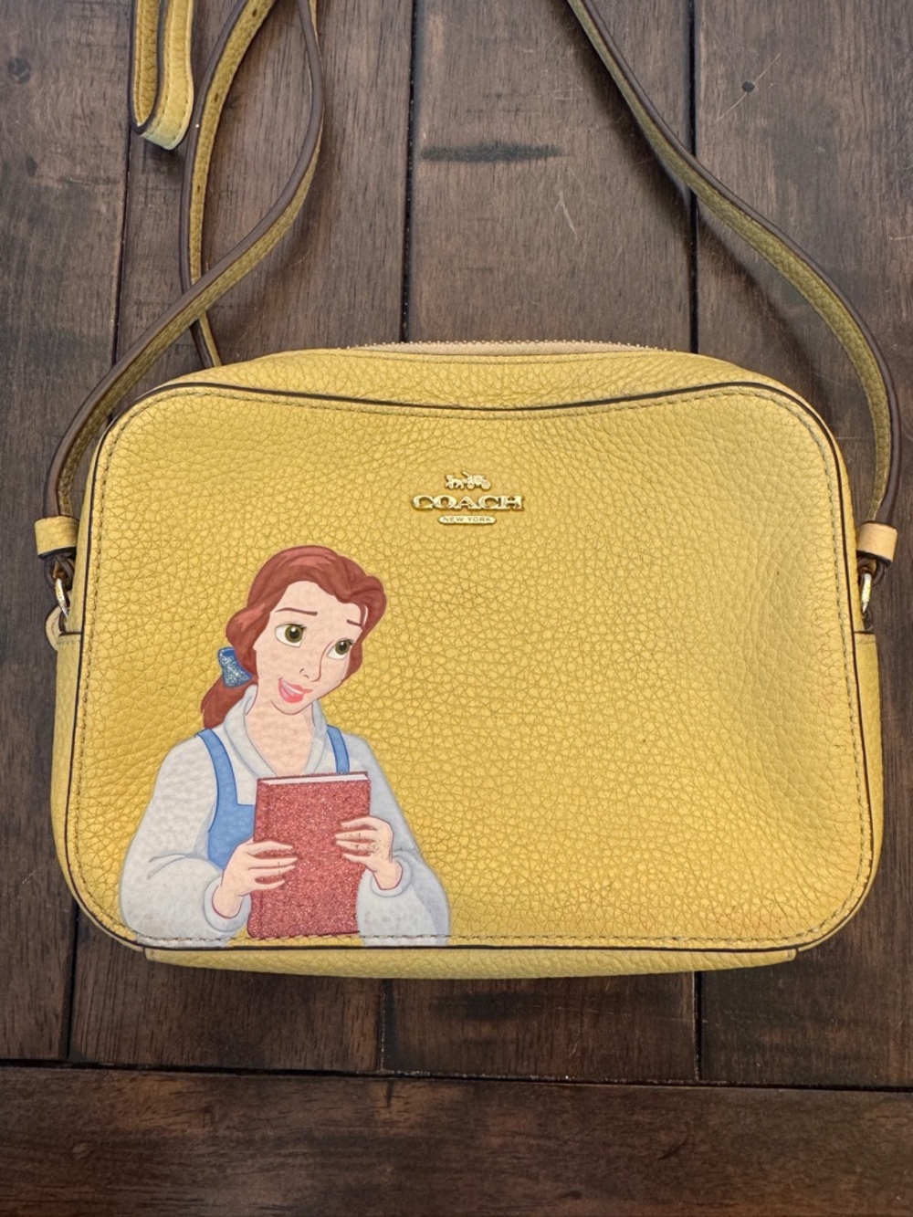 COACH X DISNEY PRINCESS "Belle" Mini Camera Crossbody Bag #C3404